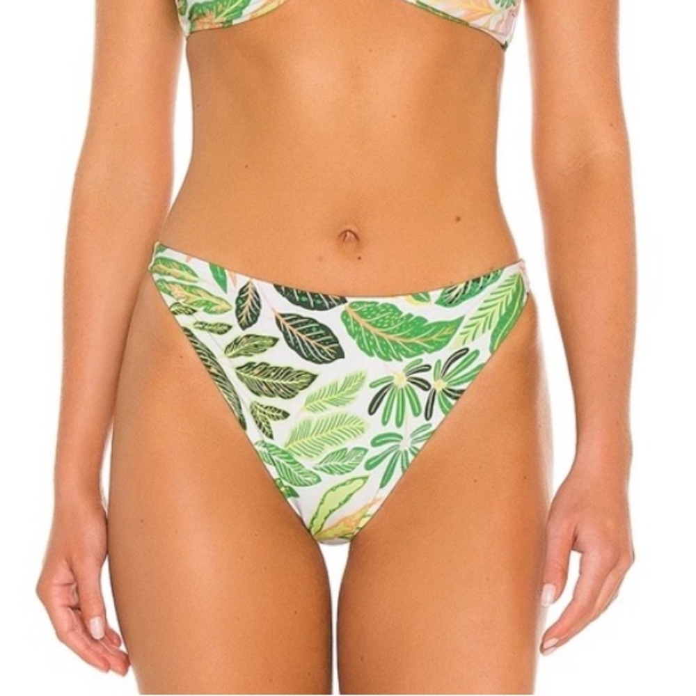 Solid&Striped Palm Leaf Print Bikini Bottom